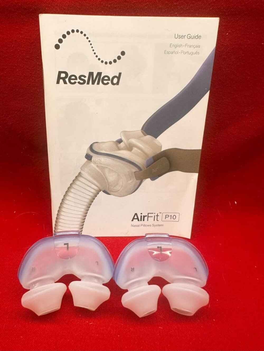 Lot of TWO (2) ResMed AirFit P10 CPAP Nasal Pillow Cushions Size LARGE NWOT